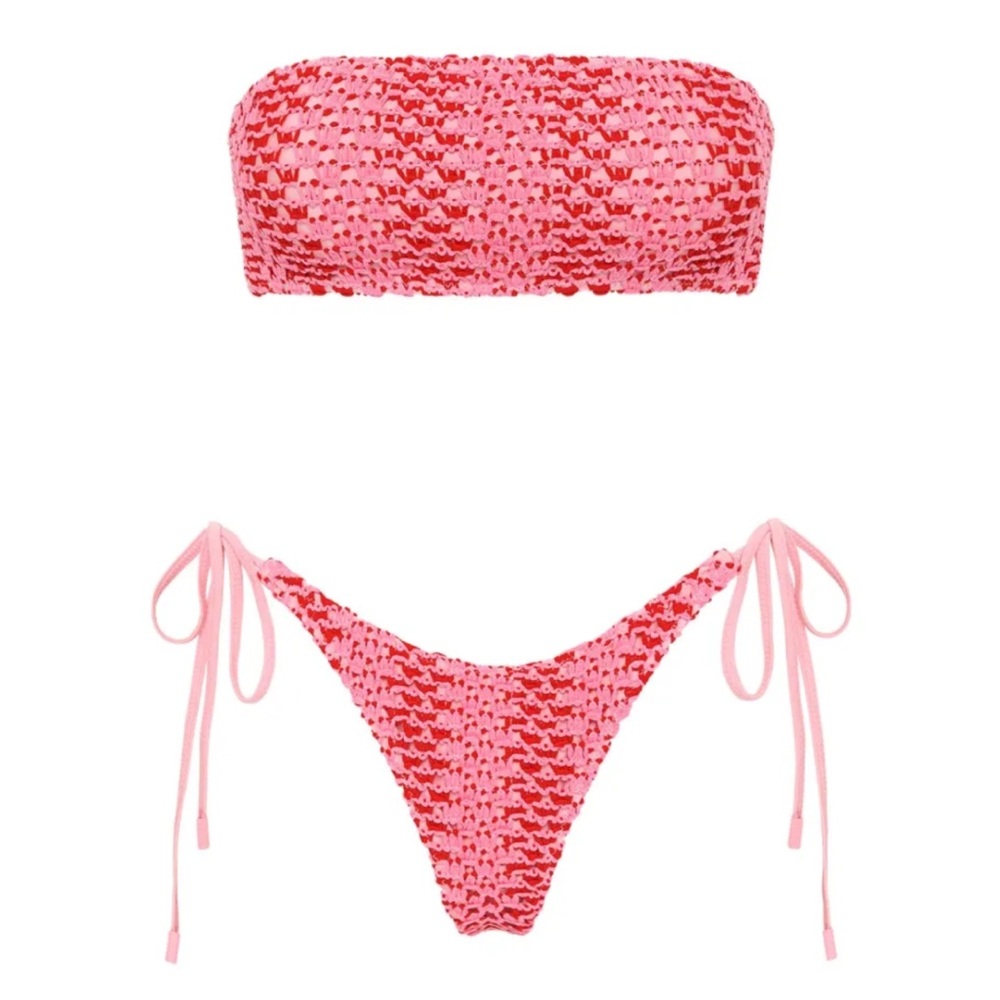SOLD DO NOT BUY Triangl Pink and Red Crochet Bikini